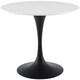 Lippa 36" Round Dining Table - Black White - N/A - Thumbnail 0
