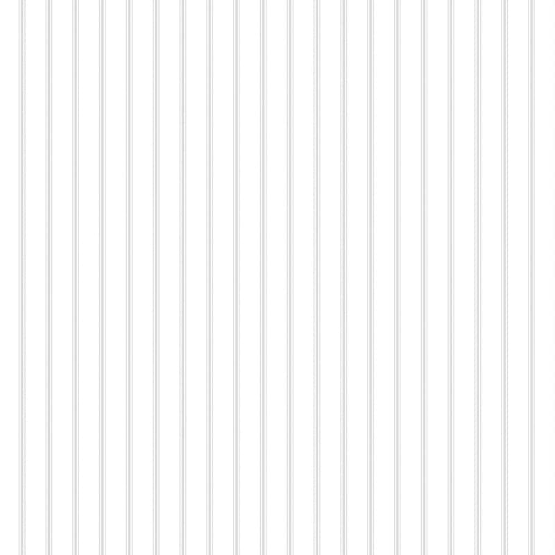 Ticking Stripe Wallpaper in Grey