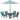 Hanover Lavallette 5-Piece Dining Set in Ocean Blue with 4 Stationary Chairs, 52-In. Round Glass-Top Table, Umbrella, and Base