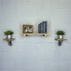 preview thumbnail 6 of 11, Cape Coral 3-piece Wall Shelf Set (7" H x 8" W x 8" D)x2 + (4" H x 18" W x 10" D)x1 - Brass Grey & Natural