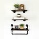 preview thumbnail 4 of 23, Furniture Pipeline Jacksonville Wall Shelf Rack (Set of 3)
