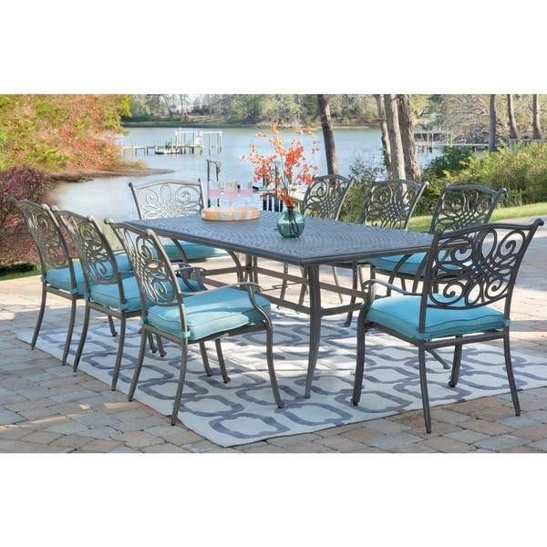 Hanover 9 piece outdoor best sale dining set