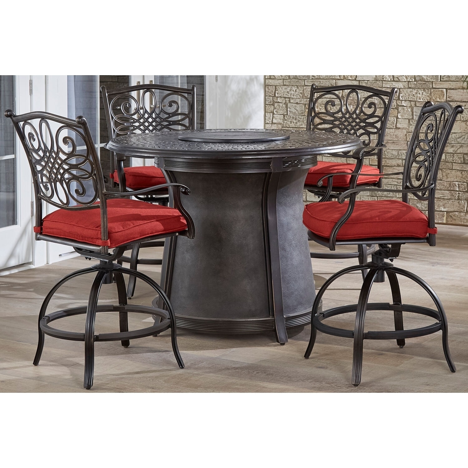 High dining fire pit table sale