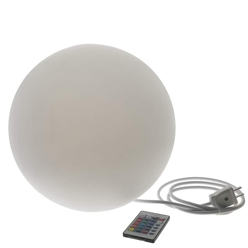 Modern Home Deluxe LED Glowing Sphere w/Infrared Remote Control - Direct Wired - 12"