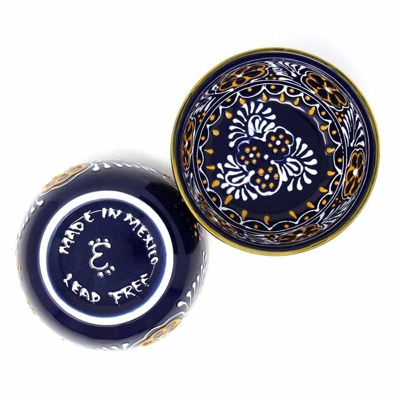 Handmade Pottery 5.5" Set of 2 Bowls, Blue