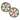 The Curated Nomad Somerset Handmade Floral Dots Dinner Plates (Set of 2)
