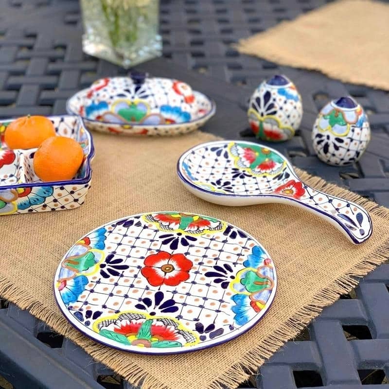 Handmade Floral Salt & Pepper Shakers (Mexico)