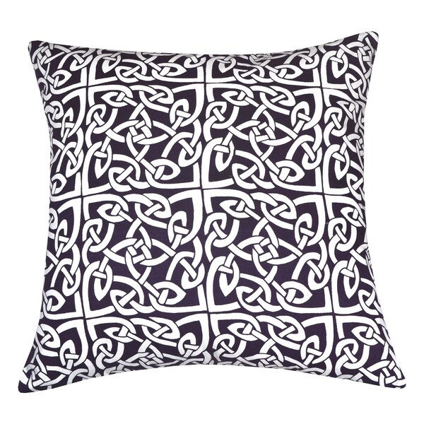 Divine Home Purple Rope Medallion Throw Pillow
