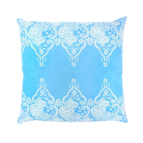 Divine Home Light Blue Monterey Throw Pillow