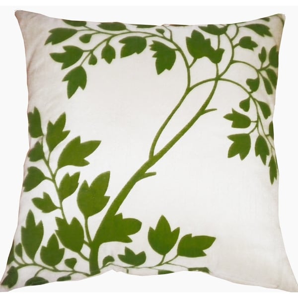 Divine Home Green Branch Throw Pillow