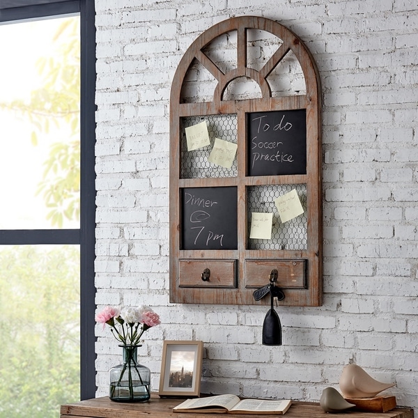 FirsTime & Co.® Cottage Archway Chalkboard Hook Rack - 33.5"H x 20"W