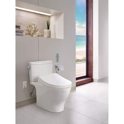 TOTO WASHLET+ Nexus 2-Piece Elongated 1.28 GPF Toilet w/ S500e Contemporary Bidet Seat, Cotton White