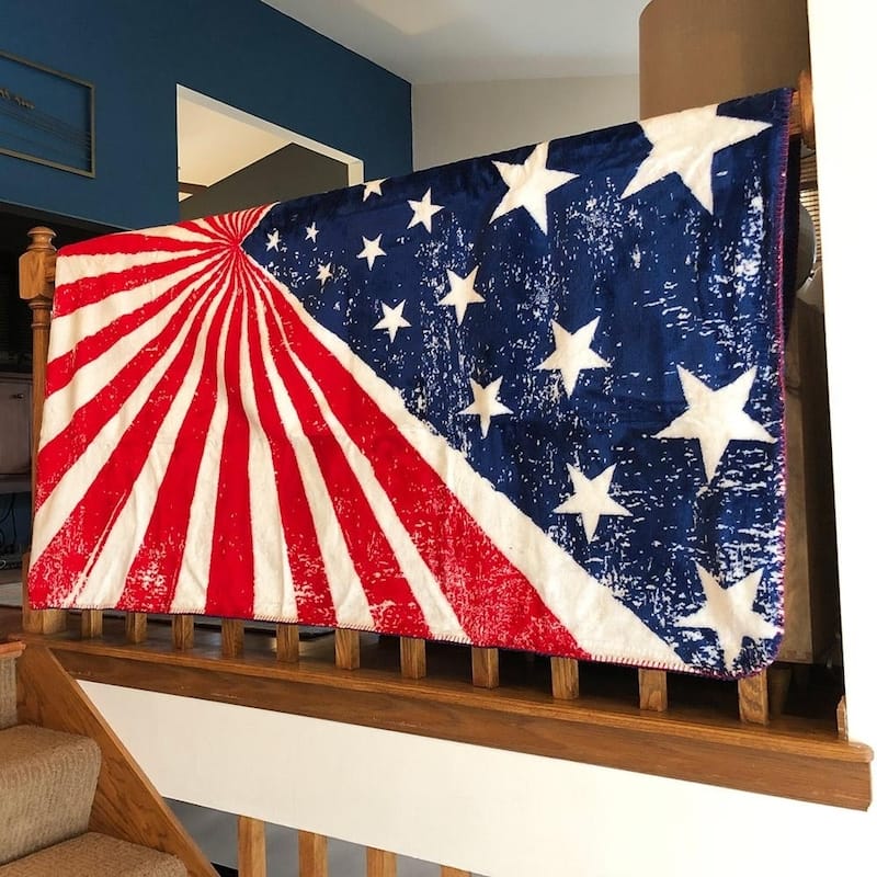 Denali American Pride/Atlantic Blue Microplush Blanket