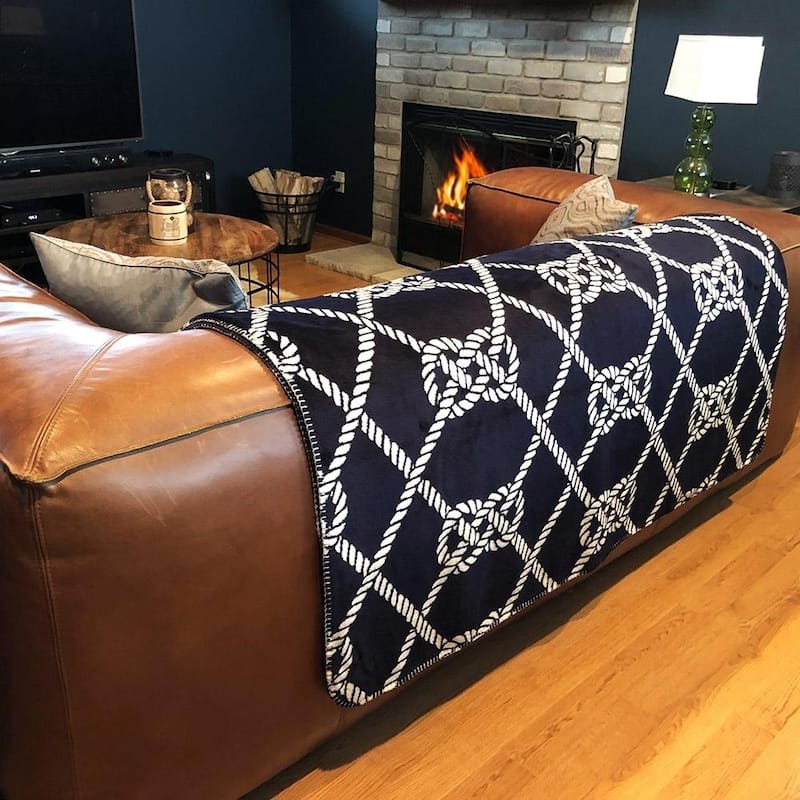 Denali 21 Knots/Dark Navy Microplush Blanket