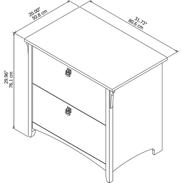 Shop Bush Furniture Salinas Antique White Lateral File Cabinet