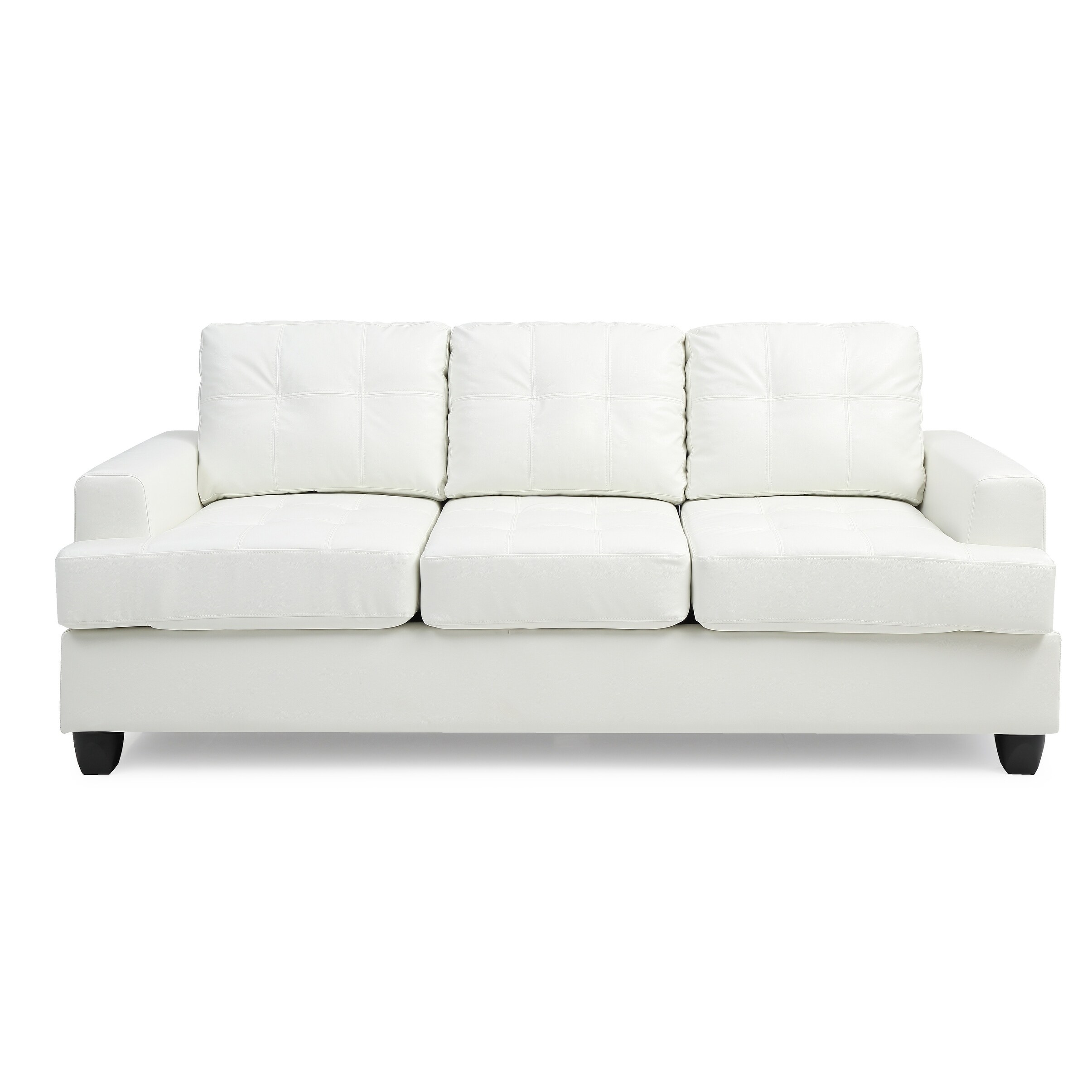 Shop Lyke Home White Microsuede Sofa Free Shipping Today