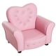 preview thumbnail 2 of 4, Taylor & Olive Estella Pink Upholstered Kids Chair