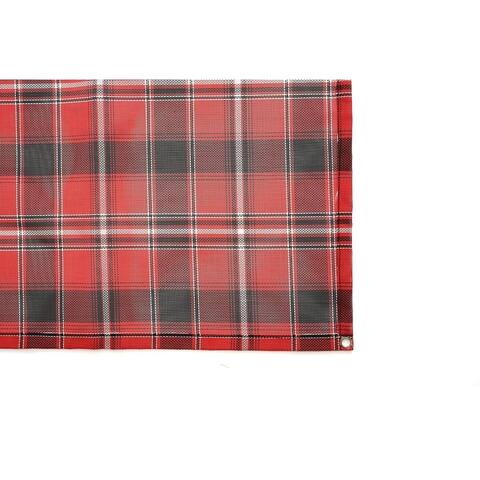 Stephan Roberts Woven Outdoor Mat w/Grommets 6.5' x 20', Plaid