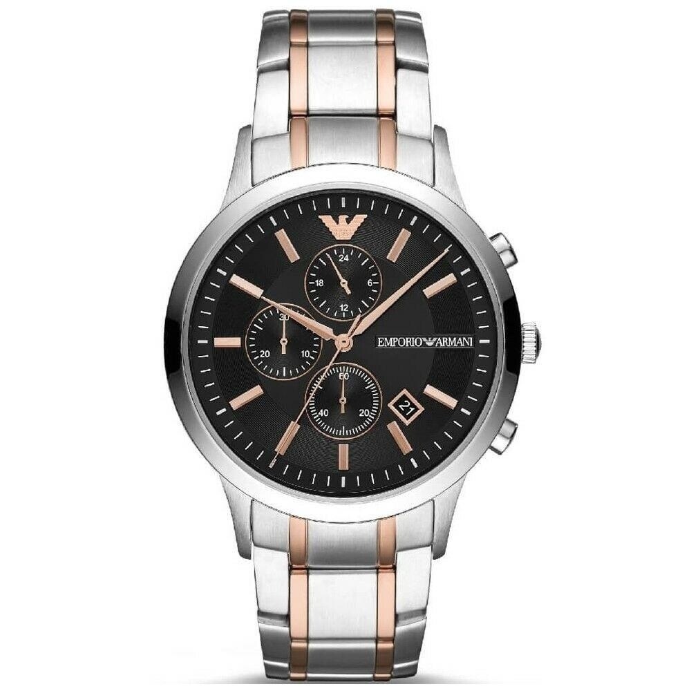 emporio armani two tone watch