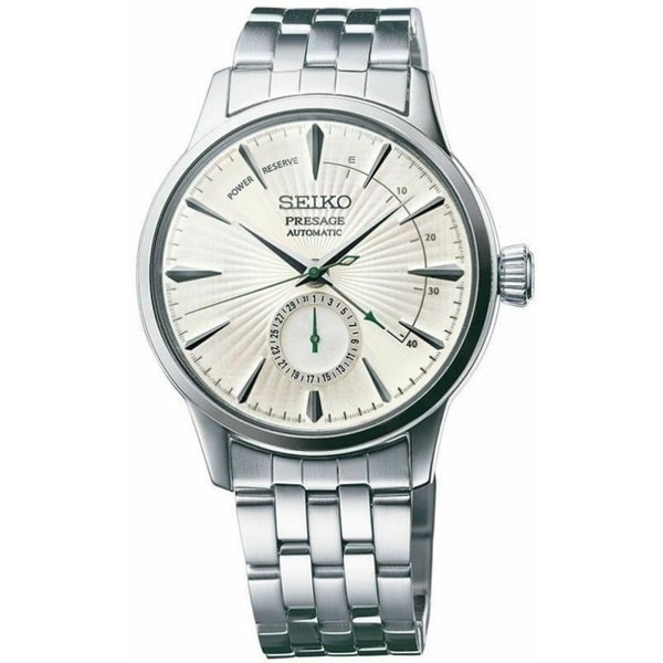 seiko men's automatic presage stainless steel bracelet watch 40.5 mm