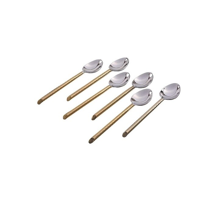 Vibhsa Golden Cut Hammered Tablespoons - Set of 6