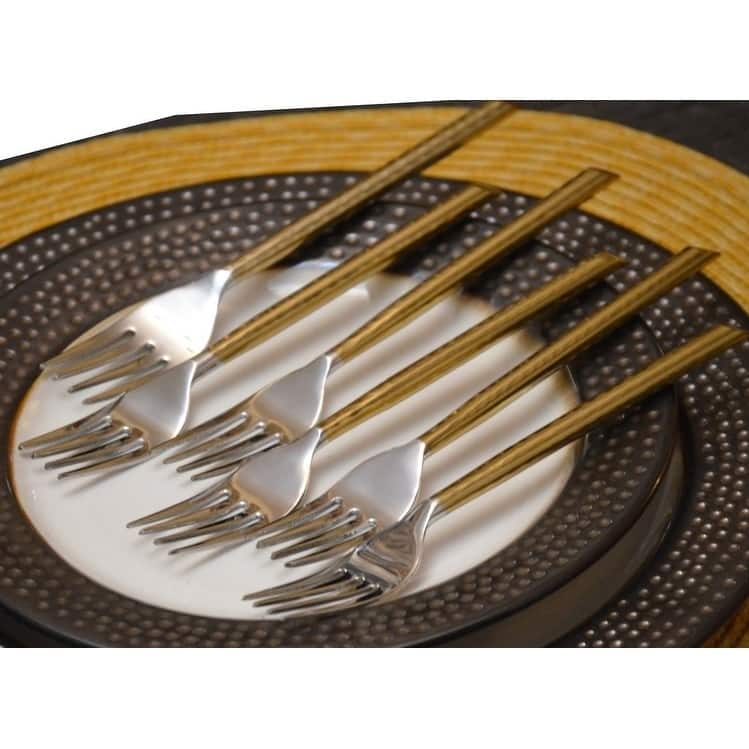 Dinner Forks Golden Cut Hammered Table Forks Set of 6