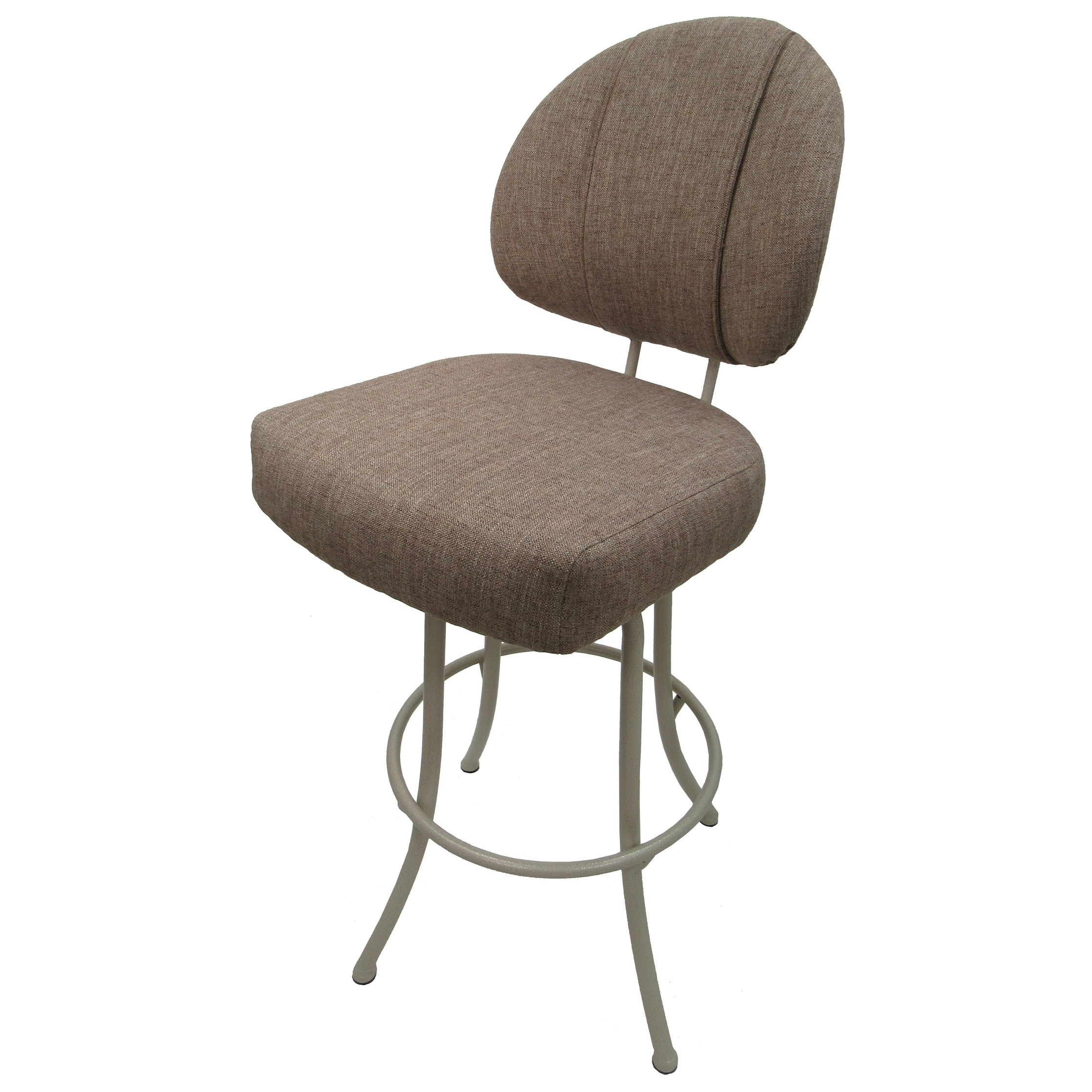 Custom upholstered store swivel bar stools