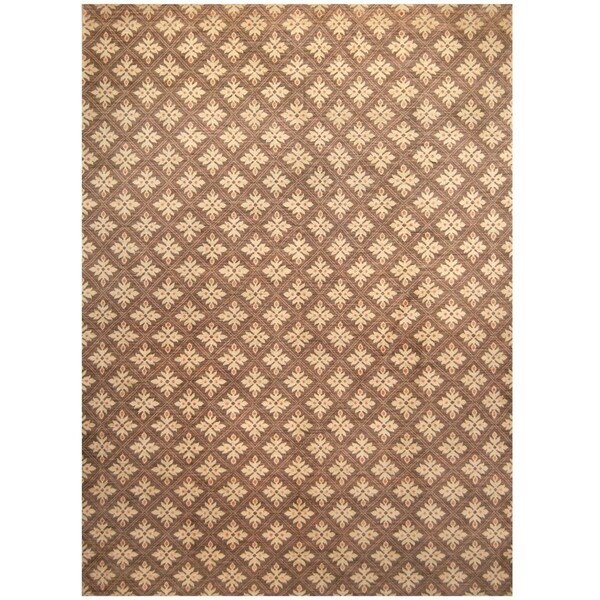 Handmade One-of-a-Kind Vegetable Dye William Morris Wool Rug (Afghanistan) - 10' x 13'7