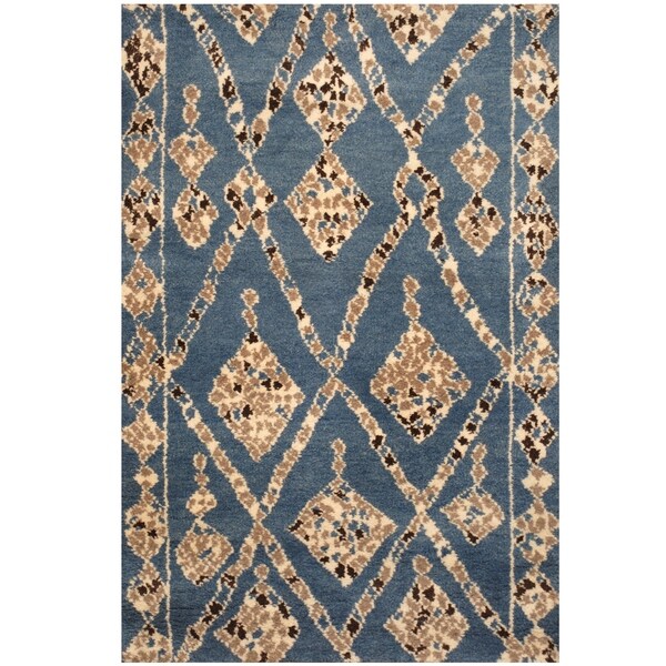 Handmade One-of-a-Kind Wool Rug (India) - 4' x 6'