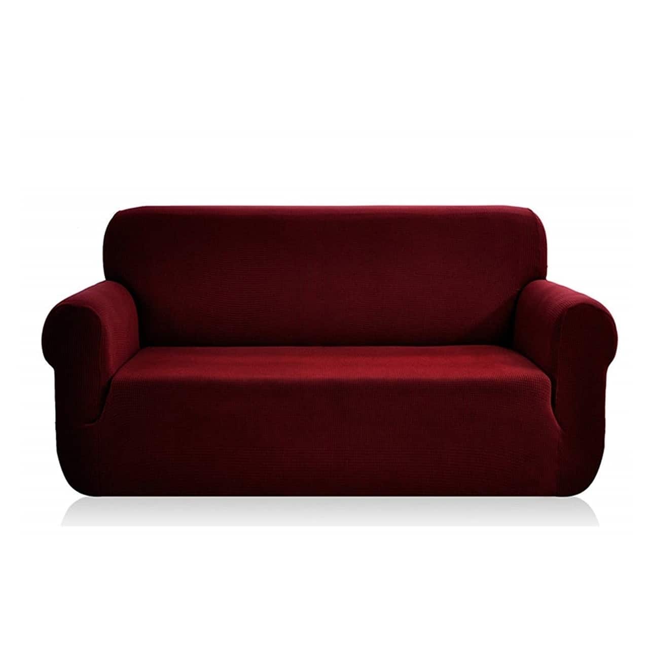 Enova Home Jacquard Polyester Spandex Fabric Box Cushion Sofa ...