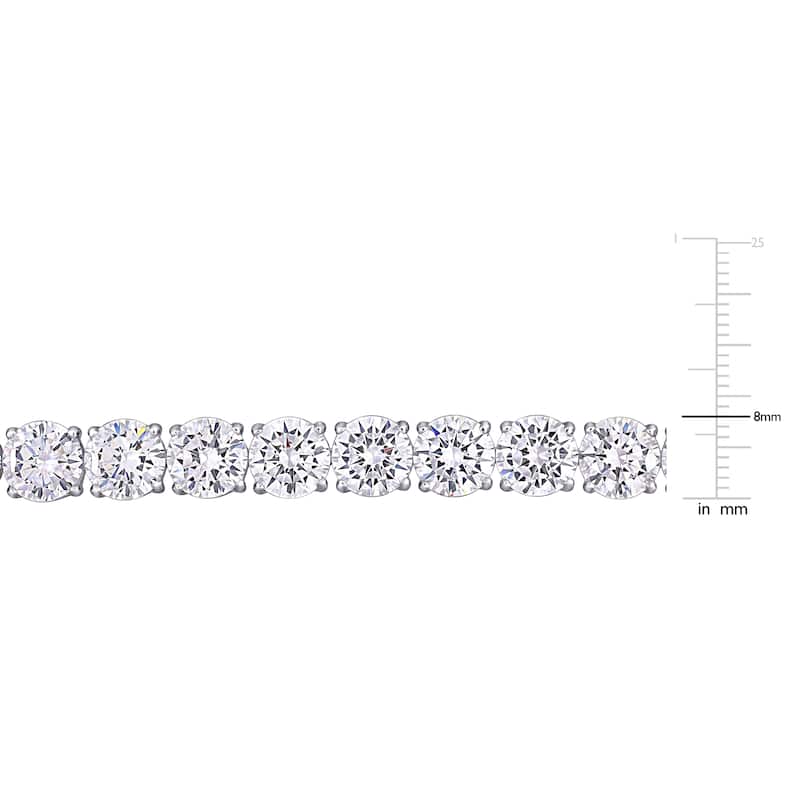 Miadora Sterling Silver 72 3/8ct TGW Round-Cut Cubic Zirconia Tennis Bracelet
