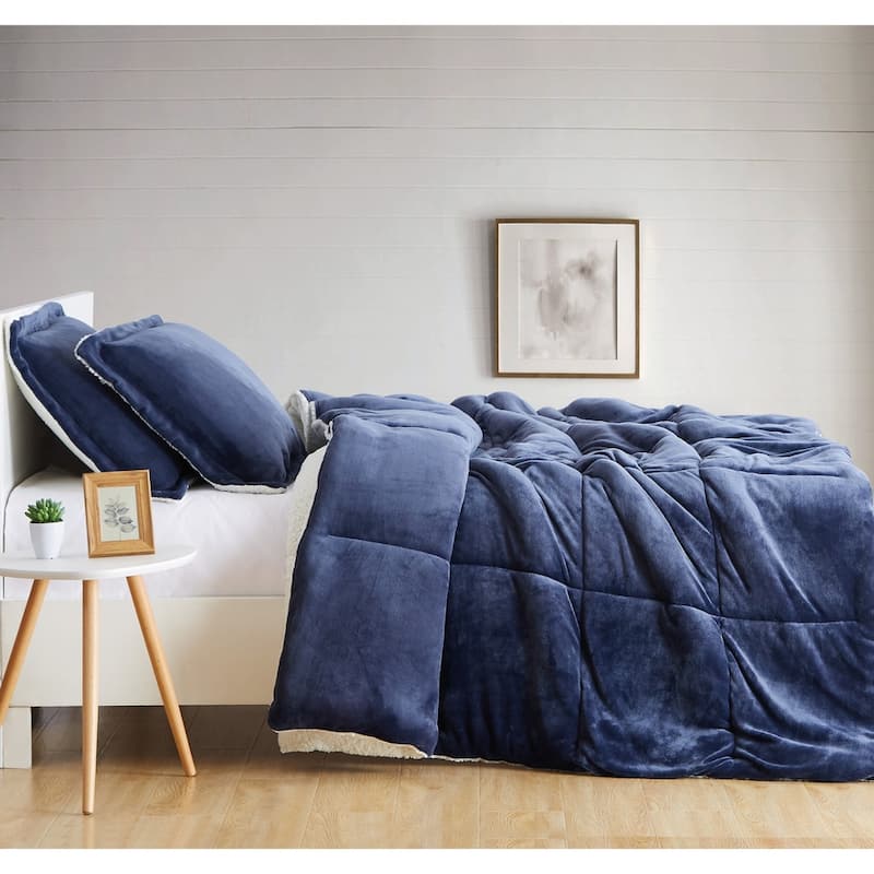 Truly Soft Cuddle Warmth 3-piece Comforter Set - Twin - Twin XL - Blue