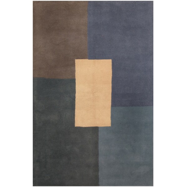 Handmade Tibetan Wool Rug (India) - 5' x 8'. Opens flyout.