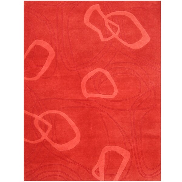 Handmade One-of-a-Kind Tibetan Wool Rug (India) - 5' x 6'6