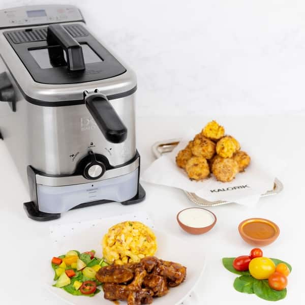 Kalorik 3.2 Quart Digital Deep Fryer with Oil Filtration Bed Bath