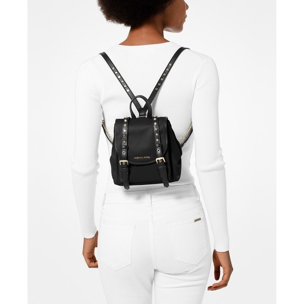 michael michael kors leila mini flap nylon backpack