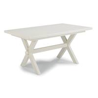 Seaside Lodge Wire Brushed White Wood Dining Trestle Table
