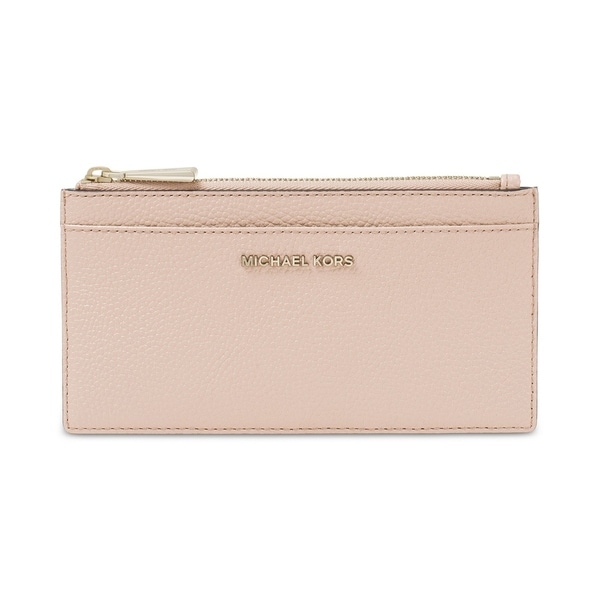 michael michael kors pebble leather slim card case