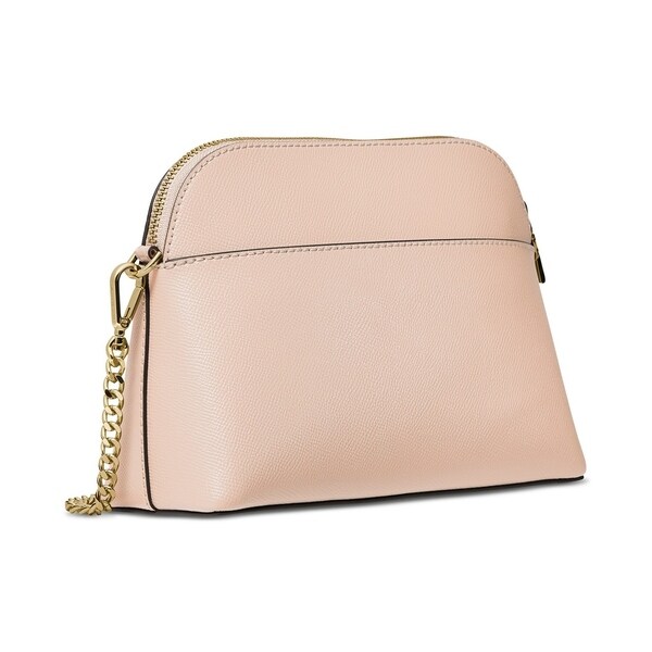 michael kors large crossgrain leather dome crossbody