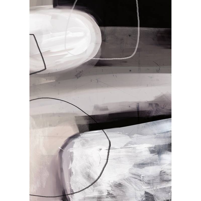ArtMaison Canada,Monochromatic Organic Abstract Giclee Gallery Wrapped Canvas Wall Art |Modern Décor for Home, Office|18X24