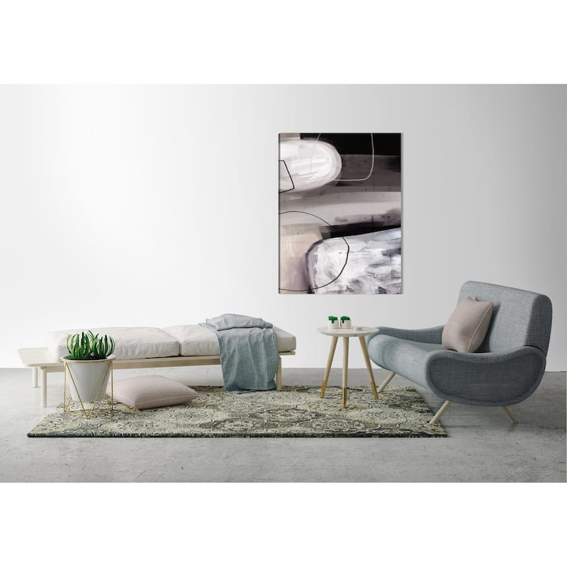 ArtMaison Canada,Monochromatic Organic Abstract Giclee Gallery Wrapped Canvas Wall Art |Modern Décor for Home, Office|18X24
