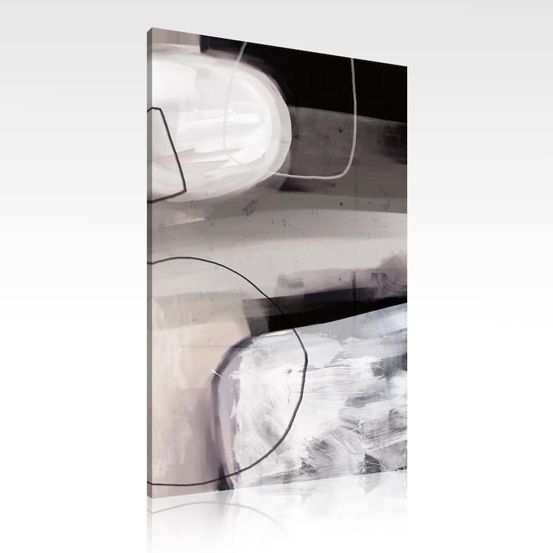 ArtMaison Canada,Monochromatic Organic Abstract Giclee Gallery Wrapped Canvas Wall Art |Modern Décor for Home, Office|18X24