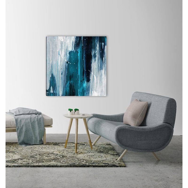 ArtMaison Canada,Dramatic Abstract Lines I Giclee Gallery Wrapped Canvas Wall Art Décor |Modern Décor for Home, Office|30X30