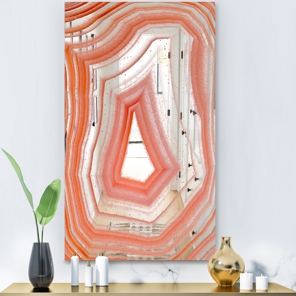 Designart 'Geode 2' Modern Mirror - Wall Mirror - White