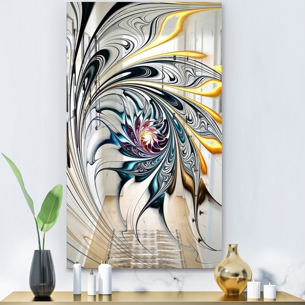  Shop Designart White Stained Glass Floral Art Modern and 