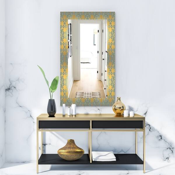 Shop Designart Glam Flowers Decorative Glam Mirror Frameless