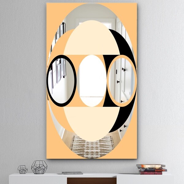 Designart 'Spacy Dimensions 12' Mid-Century Mirror - Large Wall Mirror - Multi