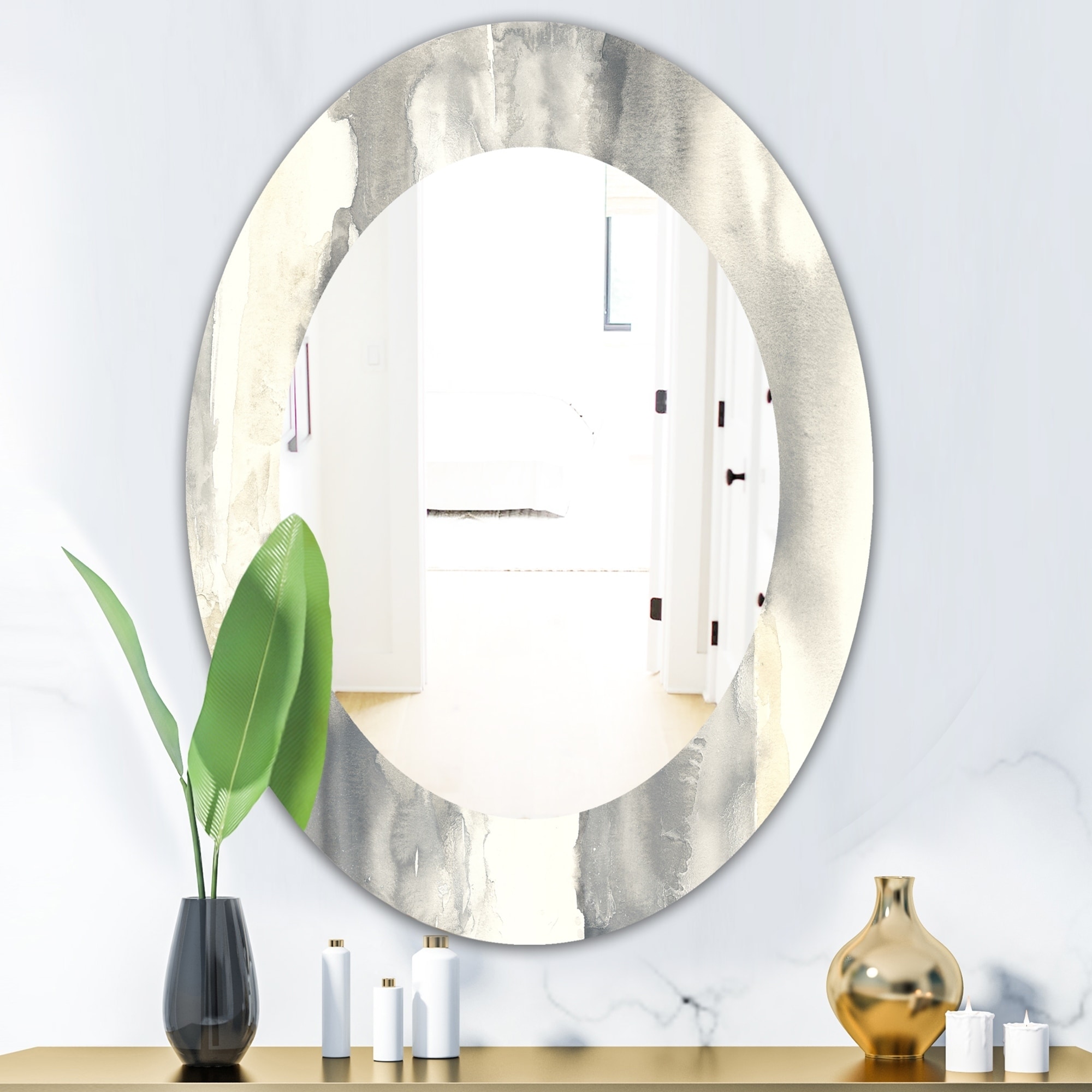 Shop Designart Gold Glamour Direction I Modern Mirror