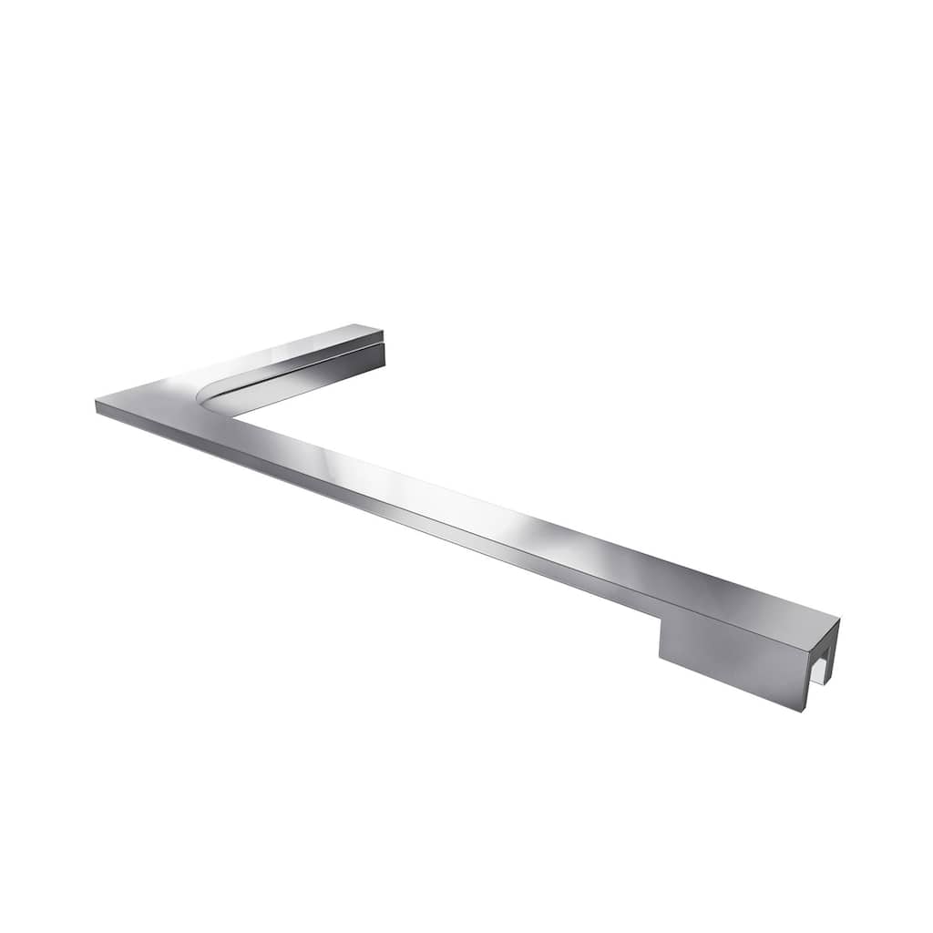 18 in. L-Bar Support Bracket for 3/8 in. Glass, Left Wall Installation