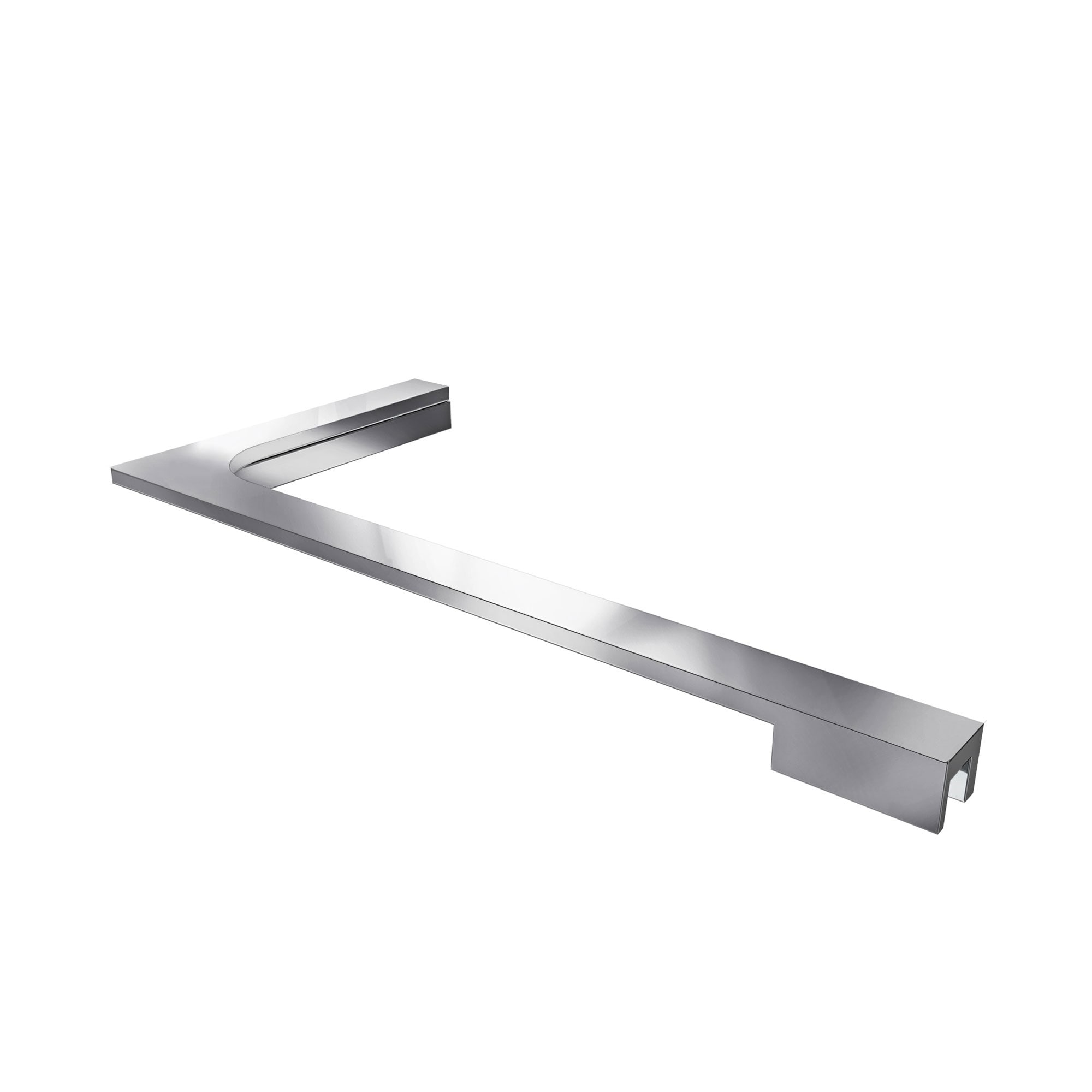 18 in. L-Bar Support Bracket for 3/8 in. Glass, Left Wall Installation